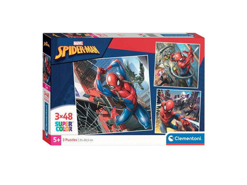 Clementoni Jigsaw Puzzle Super Color Square Marvel Spiderman 3x48pcs. Boden