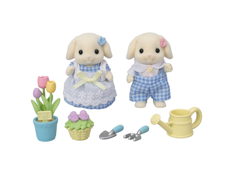 Sylvanian Families Blossom Gardening Set -Flora Rabbit Sister & Brother