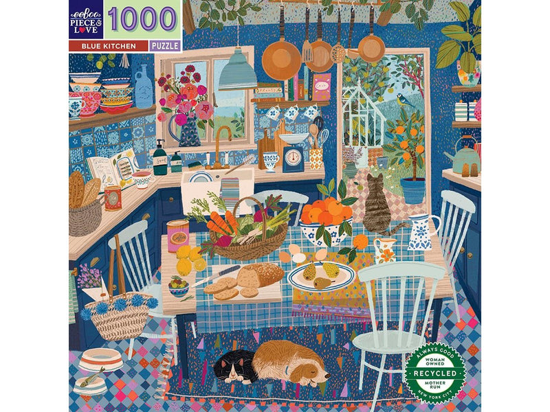 eeBoo Puzzle 1000 pcs - Blue Kitchen