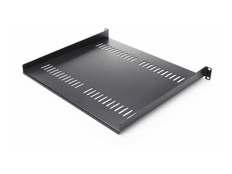 StarTech.com 2-Pack 1U Server Rack Shelf Vented 44lb Capacity 16" Deep (CABSHELF116V2PK) - rack shelf - 1U