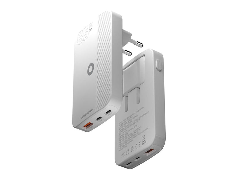 Mobile Origin GaN III Slim Charger - White - 65Watt