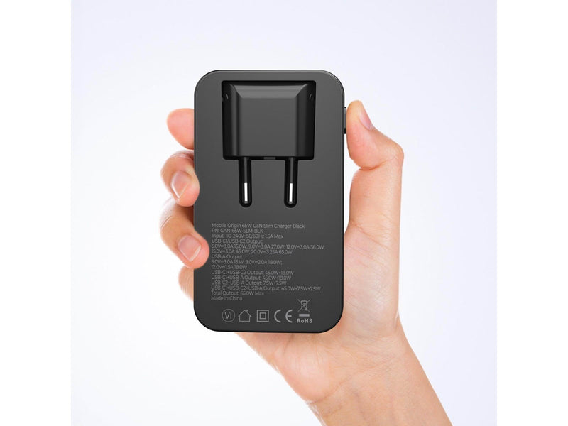 Mobile Origin GaN III Slim Charger - White - 65Watt
