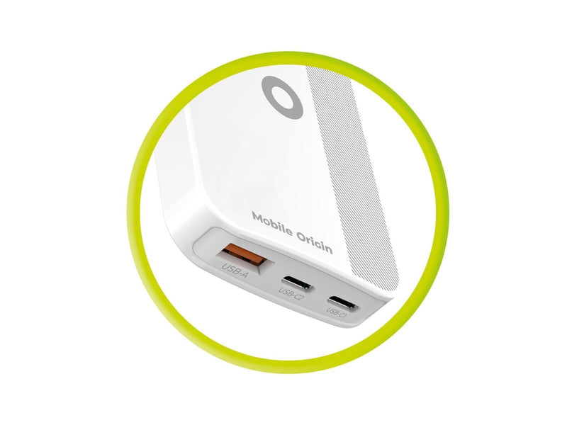 Mobile Origin GaN III Slim Charger - White - 65Watt