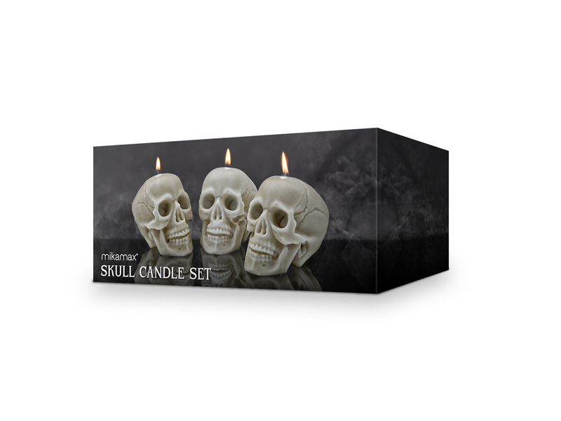 Mikamax Skull Candle Set