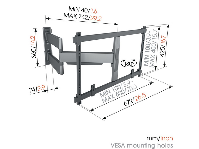 Vogel's Elite TVM 5845 55 kg 100" 100 x 100 mm