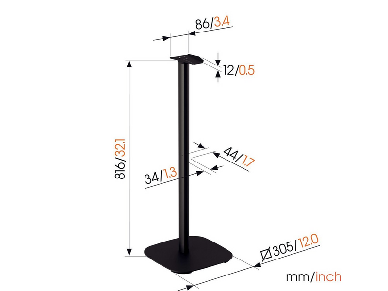 Vogel's SFS 4133 Floor Stand for Sonos ERA 300 (Black) 4.5 kg