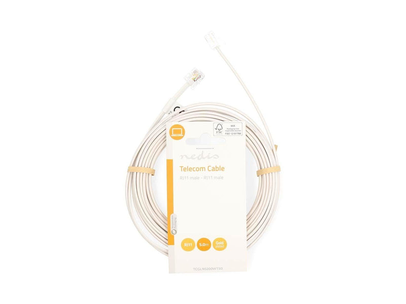 Nedis Telecom Cable | RJ11 Male | RJ11 Male | 5.00 m