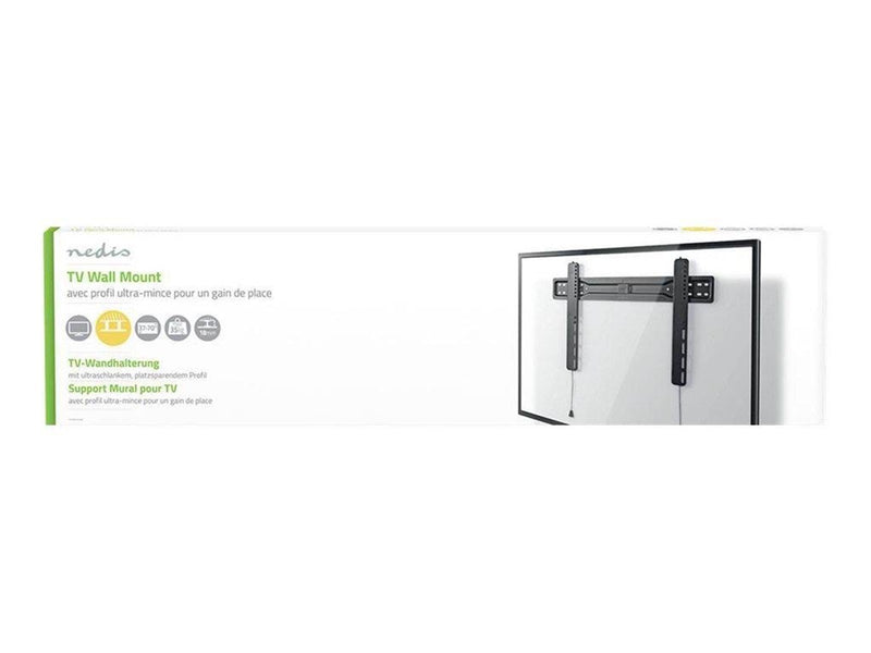 Nedis TVWM5050BK bracket - Ultra-Slim - for TV - black 35 kg 70" 200 x 200 mm