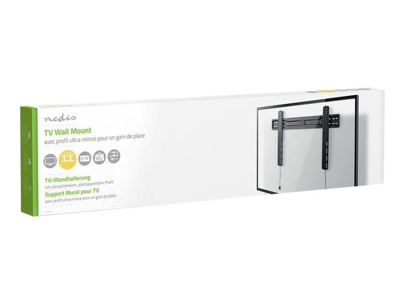Nedis TVWM5050BK bracket - Ultra-Slim - for TV - black 35 kg 70" 200 x 200 mm