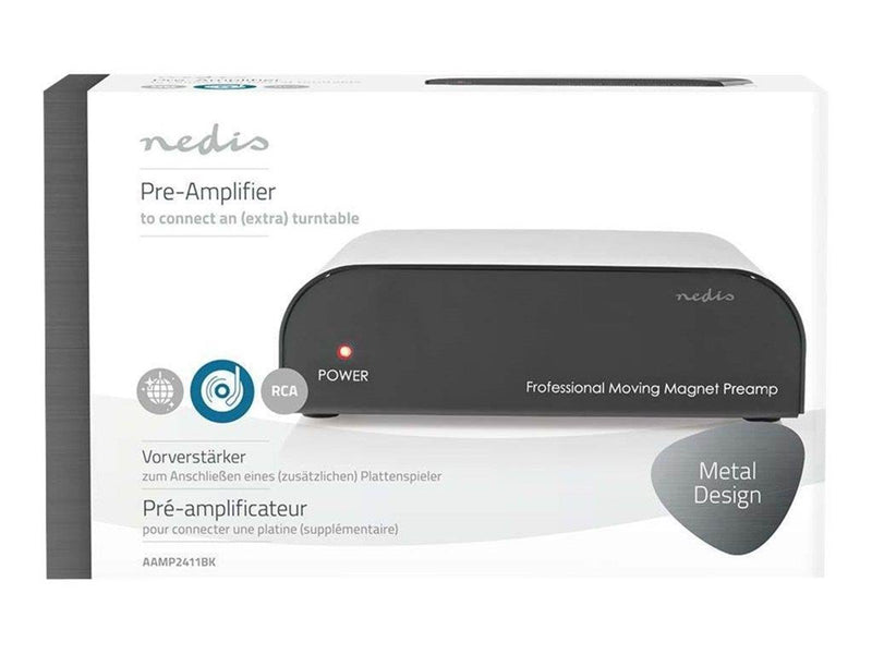 Nedis AAMP2411BK - phono preamplifier - Phono-Vorvestärker - Schwarz