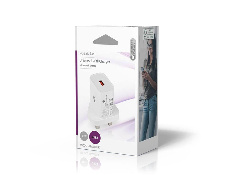 Nedis WCQC302AWTUK mobile device charger