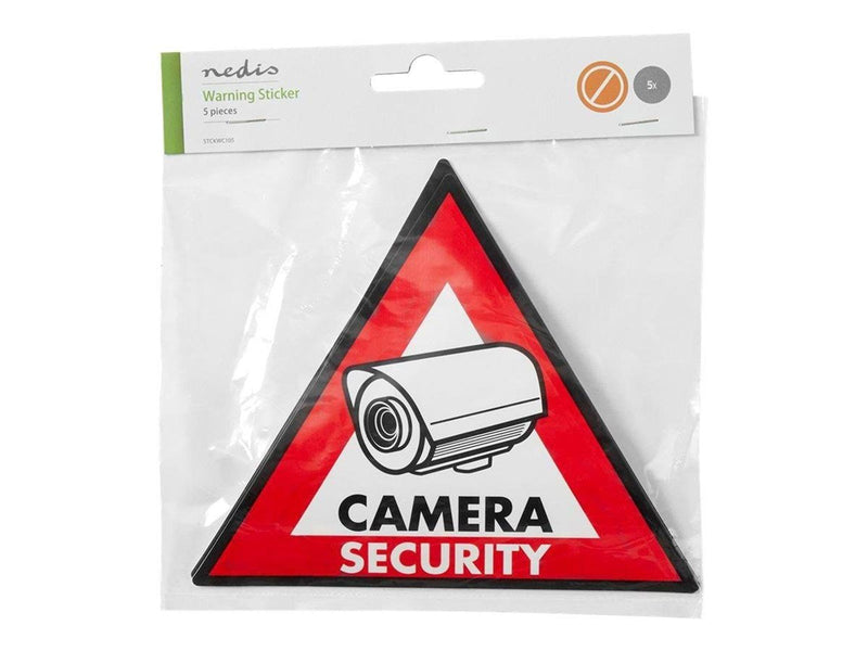 Nedis sign - surveillance camera - camera security - PVC (pack of 5)