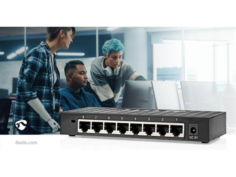 Nedis NSWH8P110BK network switch