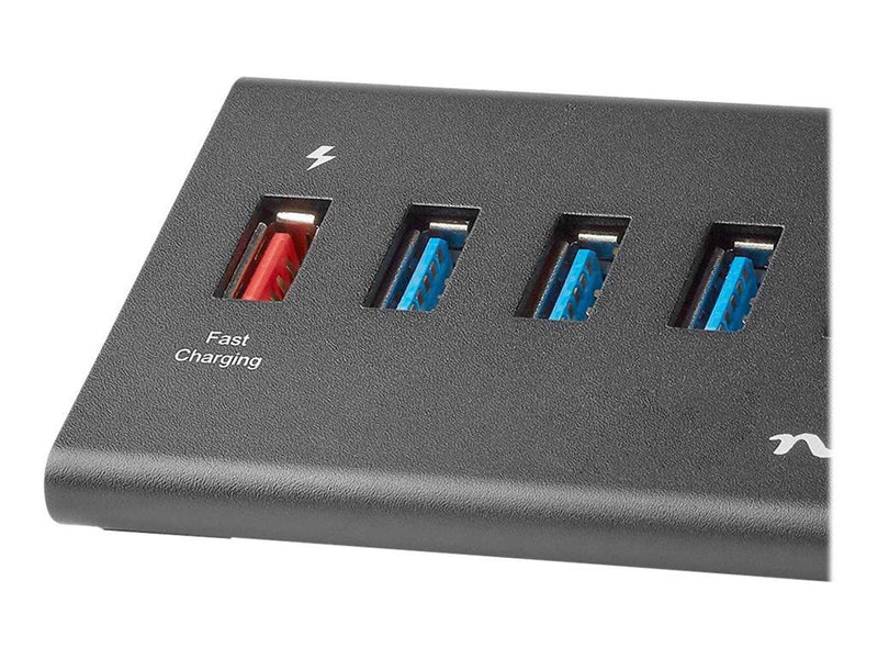 Nedis UHUBUP3510BK - hub - 5 ports USB-Hubs - USB 3.2 - 5 - Schwarz