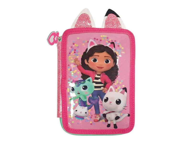 Euromic Gabby's Dollhouse - Double Pencil Case w/ content