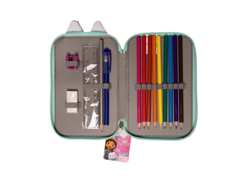 Euromic Gabby's Dollhouse - Double Pencil Case w/ content