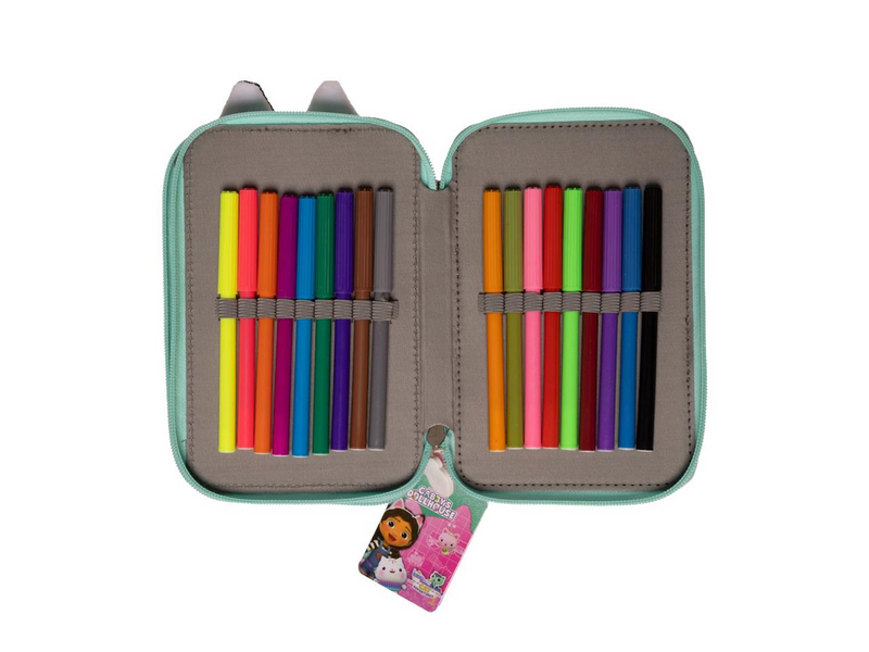 Euromic Gabby's Dollhouse - Double Pencil Case w/ content
