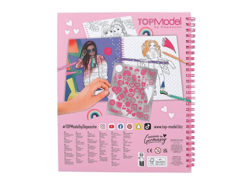 Topmodel Colouring Book