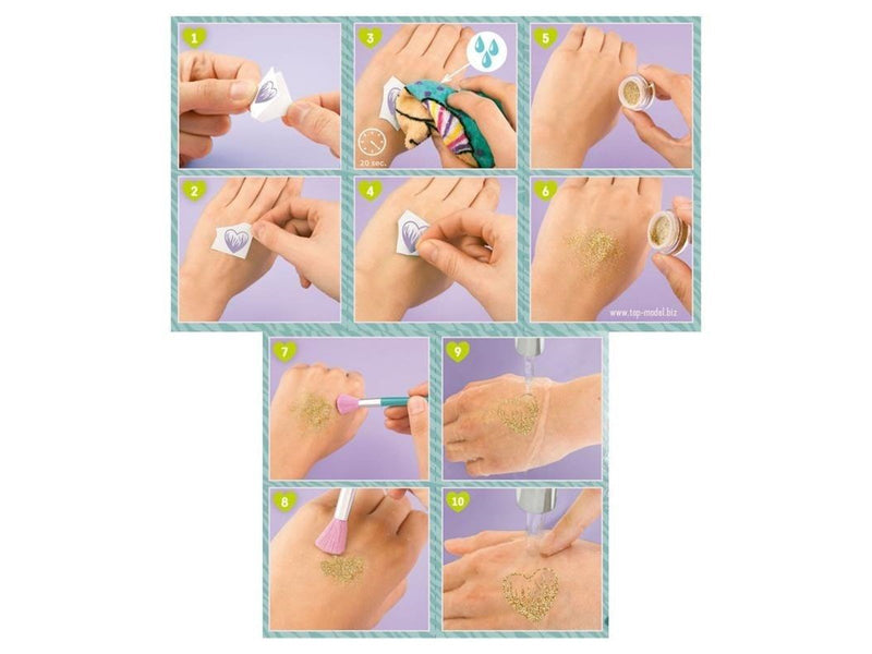 Topmodel Glitter Tattoo Set