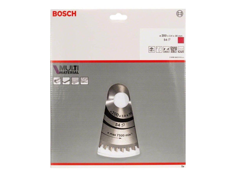 Bosch Multi Material circular saw blade - for wood plastic aluminium non-ferrous metal epoxy abrasive materials