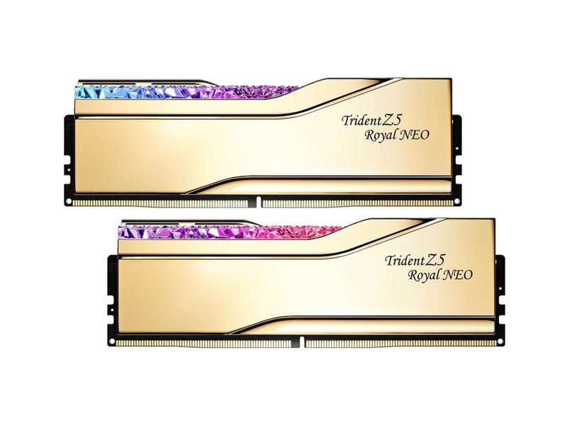 G.Skill Trident Z5 Royal Neo RGB DDR5-8000 - 32GB - CL38 - Dual Channel (2 pcs) - AMD EXPO - Gold mit RGB