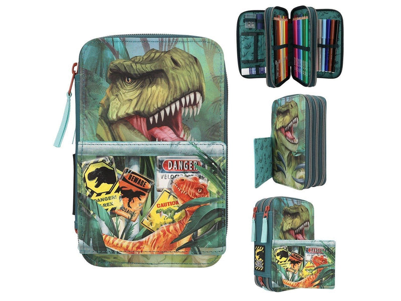 Depesche Dino World Triple Pencil Case DANGER
