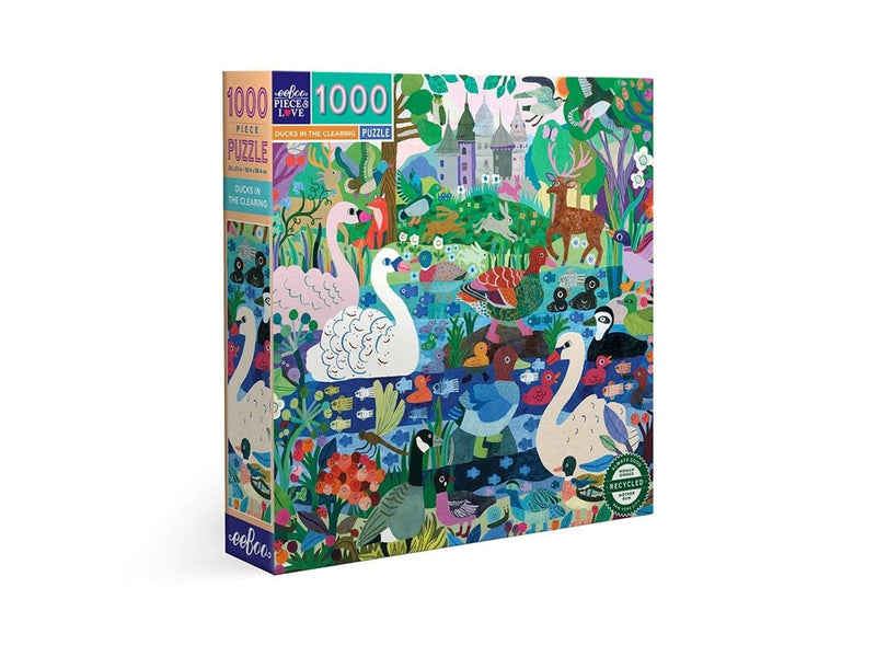 eeBoo Puzzle 1000 pcs - Ducks in the Clearing