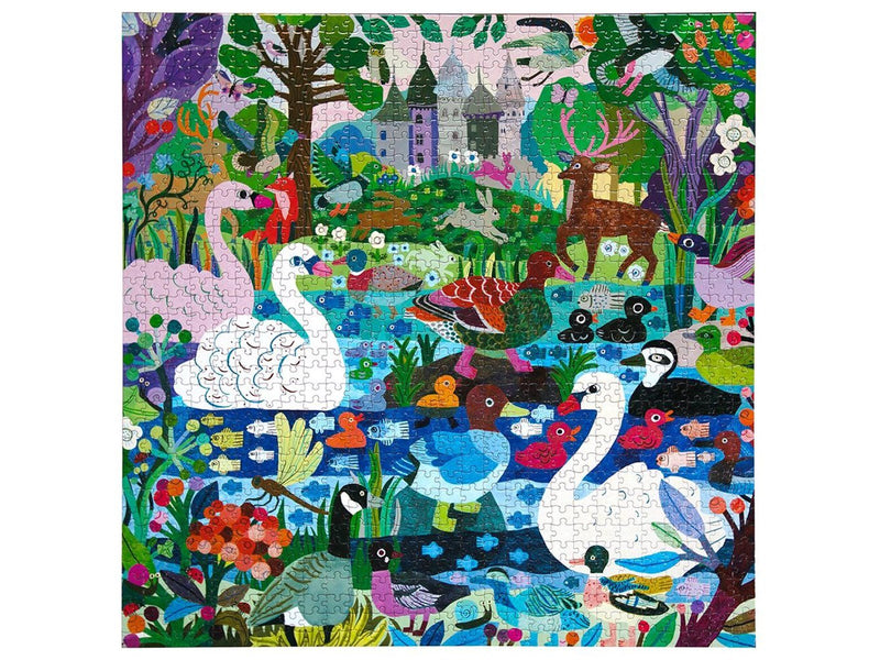 eeBoo Puzzle 1000 pcs - Ducks in the Clearing
