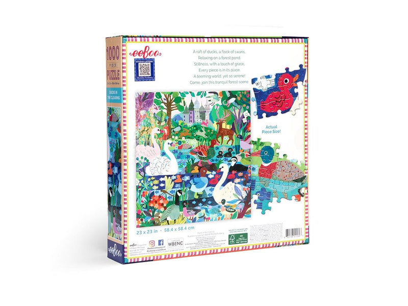 eeBoo Puzzle 1000 pcs - Ducks in the Clearing
