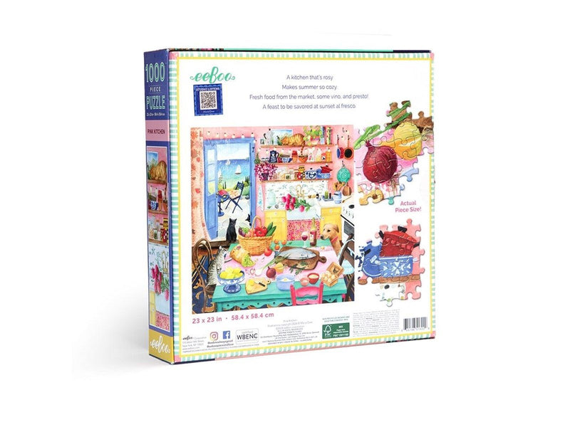eeBoo Puzzle 1000 pcs - Pink Kitchen