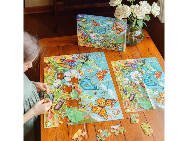 eeBoo Puzzle 100 pcs - Love of Bugs
