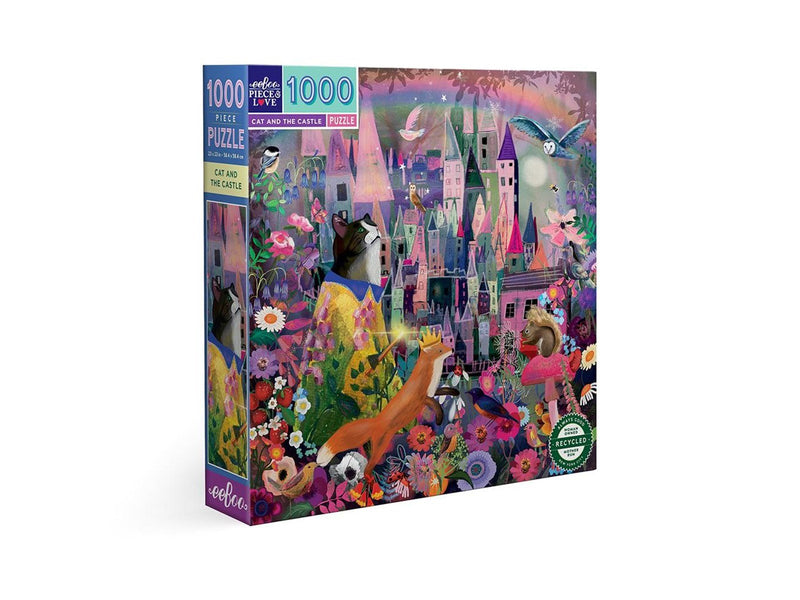 eeBoo Puzzle 1000 pcs - Cat and Castle