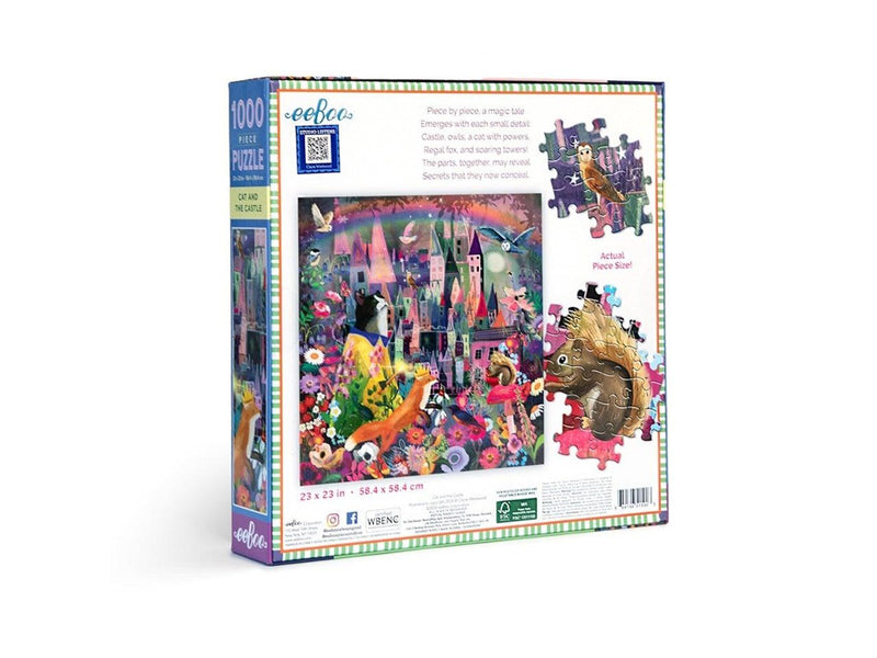 eeBoo Puzzle 1000 pcs - Cat and Castle