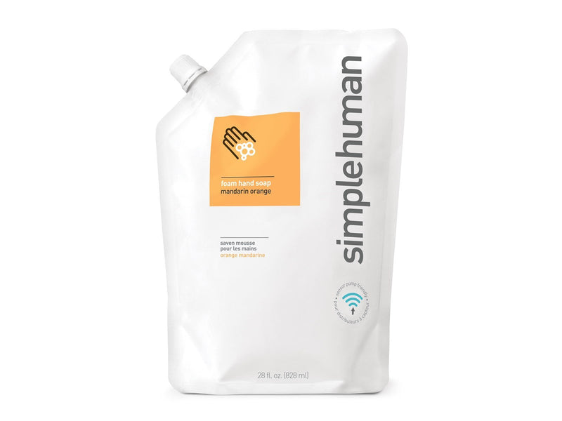 Simplehuman 828 ml Schaumseife Nachfüllpackung, Mandarinenorange