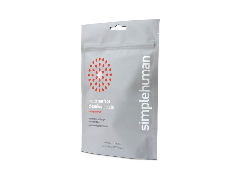 Simplehuman Mehrflächen-Reinigungstabletten, Zitrus-Grapefruit, Packung mit 12