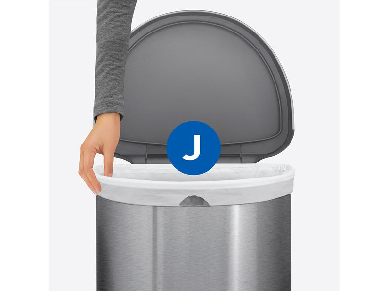 Simplehuman Code J maßgeschneiderte Müllbeutel, Packung mit 20, weiß