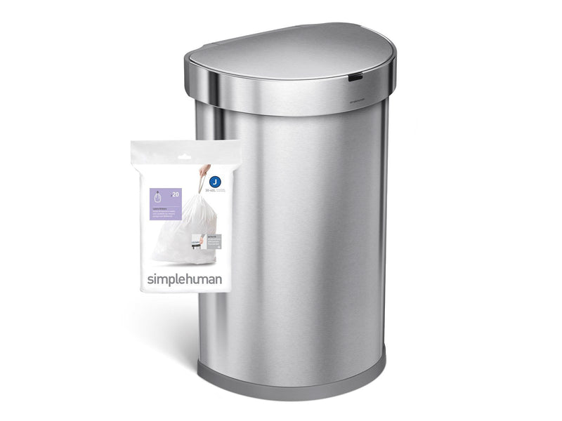 Simplehuman Code J maßgeschneiderte Müllbeutel, Packung mit 20, weiß