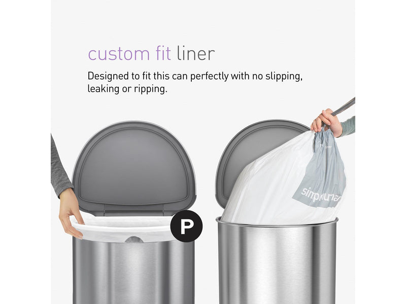 Simplehuman Code P maßgeschneiderte Müllbeutel, Packung mit 20, weiß
