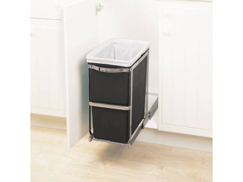 Simplehuman 30L-Ausziehbehälter, robuster Stahlrahmen