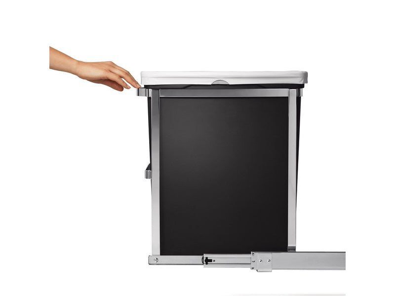 Simplehuman 30L-Ausziehbehälter, robuster Stahlrahmen