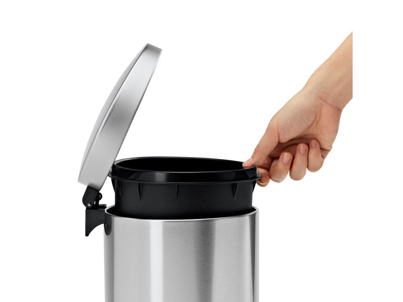 Simplehuman 6L halb-runder Pedaleimer, gebürsteter Edelstahl