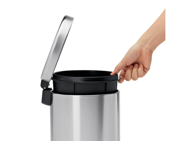 Simplehuman 4,5L runder Pedaleimer, gebürsteter Stahl