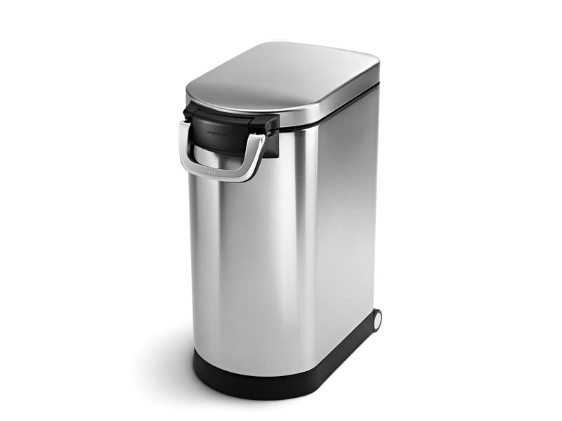 Simplehuman 30L großer Tierfutterbehälter, gebürstet