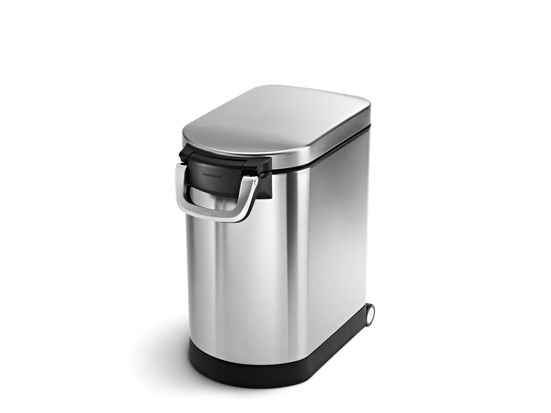 Simplehuman 25L mittelgroßer Tierfutterbehälter, gebürstet