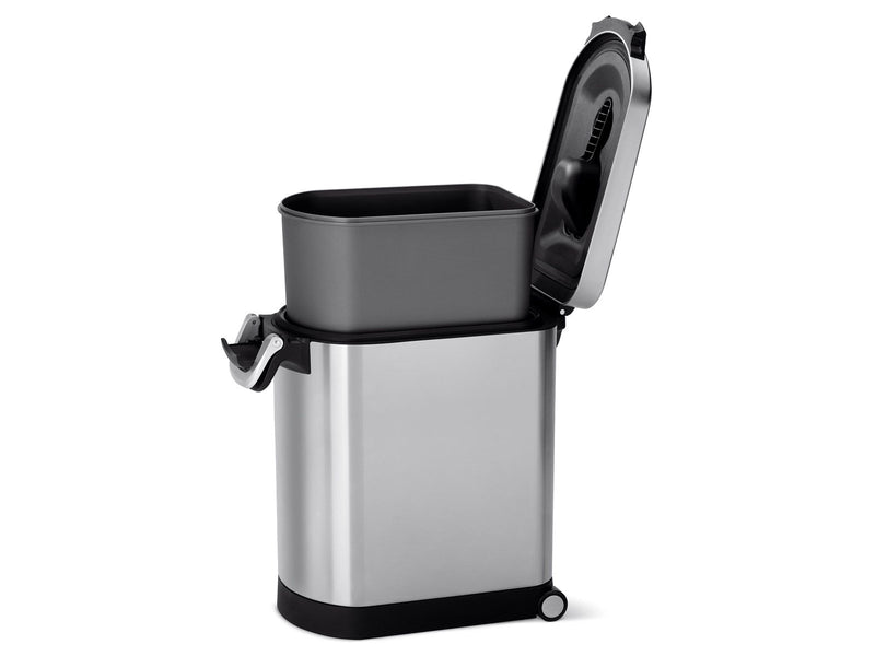 Simplehuman 25L mittelgroßer Tierfutterbehälter, gebürstet