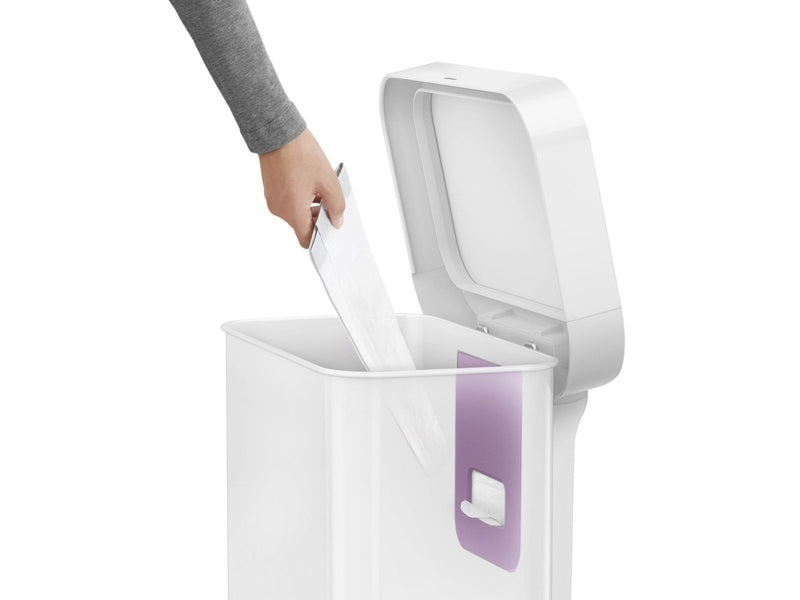 Simplehuman 45L rechteckiger Behälter mit Liner-Tasche, weiß