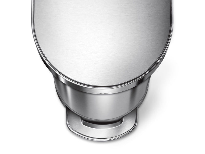 Simplehuman 45L schlanker Pedalbehälter, gebürsteter Edelstahl