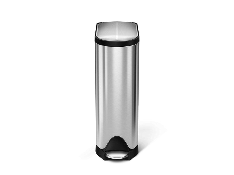 Simplehuman 18L Schmetterlings-Tretmülleimer, gebürsteter Edelstahl