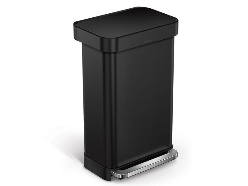 Simplehuman 45L rechteckiger Behälter mit Liner-Tasche, schwarz