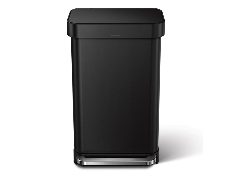 Simplehuman 45L rechteckiger Behälter mit Liner-Tasche, schwarz